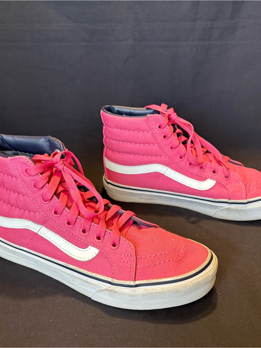 VANS High-Top Canvas Skateboard Sneakers with White Stripe Men’s 6 / Women’s 7.5